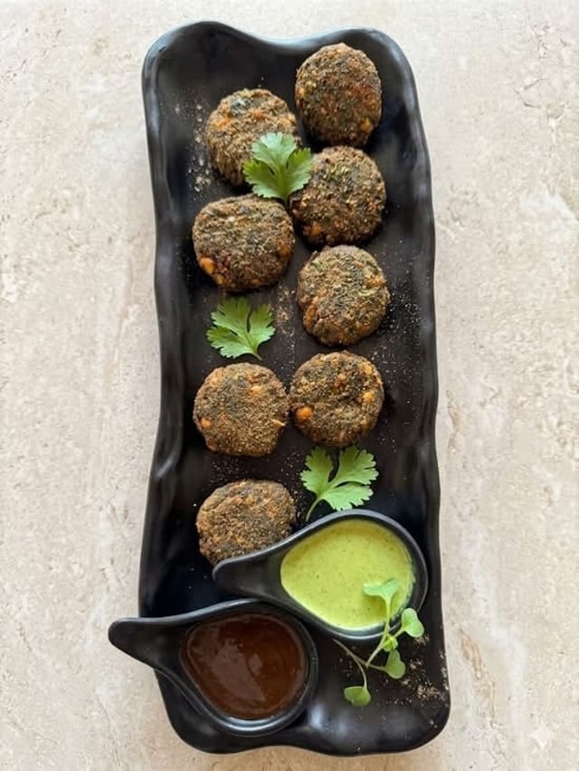 Chilly Paneer and Hara Bhara Kebab.