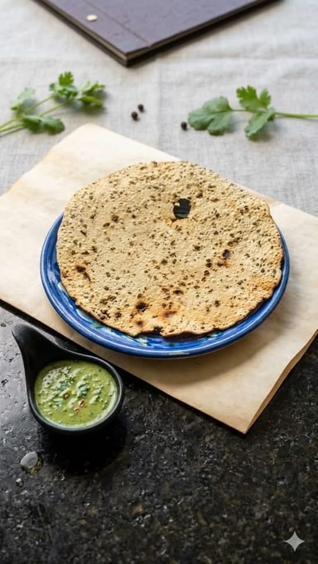 Pappadum & Chutney.